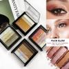 Cream Eye Shadow Palette Makeup for Women, Nude Rose Pink Coffee Beige Brown Matte Shimmer Glitter Metallic Dual Eyeshadow Palette Pot creme, Eye Brightener Makeup Highlighter (#03) view 3