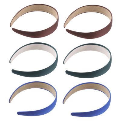 COSMEVIVI 6 Pcs Wide Elastic Fabric Headbands for Women Mixed Colors Stretchy Soft Hairbands Hair Accessories Comfortable Headwear for Parties Weddings Everyday Use