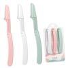 VICASKY 6pcs Foldable Eyebrow Trimmers for Women Portable Face Razor with Small Head for Precise Hair Removal Eyebrow Shaver Compact Lightweight Design in Pink White Green view 1