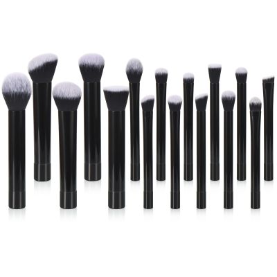 111 Transparent Makeup Brushes 22 Pcs Makeup Kit, Premium Synthetic Foundation Brush Eyeshadow Brush Make up Brushes Set With Beauty puff (Black, short, 22pcs)