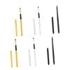 AUTSUPPL 6Pcs Retractable Lip Brush with Cap for Precise Lipstick Lip Mask Application Soft Bionic Wool Makeup Applicators for Women Non Stick Design Portable Beauty Tools in Gold Silver view 1