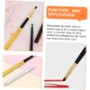 AUTSUPPL 6Pcs Retractable Lip Brush with Cap for Precise Lipstick Lip Mask Application Soft Bionic Wool Makeup Applicators for Women Non Stick Design Portable Beauty Tools in Gold Silver view 3