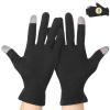 Segbeauty 8 Counts Elastic Touchscreen Black Sleeping Cotton Gloves Liners, 4 Pairs Hand Moisturizer Gloves with Elastic Band, Soft Sleeping Work Glove for Dry Hands Overnight Care Lotion Cotton Glove view 1