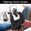 Segbeauty 8 Counts Elastic Touchscreen Black Sleeping Cotton Gloves Liners, 4 Pairs Hand Moisturizer Gloves with Elastic Band, Soft Sleeping Work Glove for Dry Hands Overnight Care Lotion Cotton Glove view 2