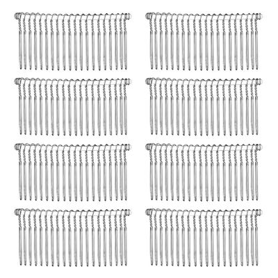 GSHLLO 8 Pcs 20 Teeth Metal Side Hair Combs Wedding Hair Slide Combs Bridal Veil Hair Comb Decorative DIY Headpieces French Twist Updo Bun Holder for Craft Projects