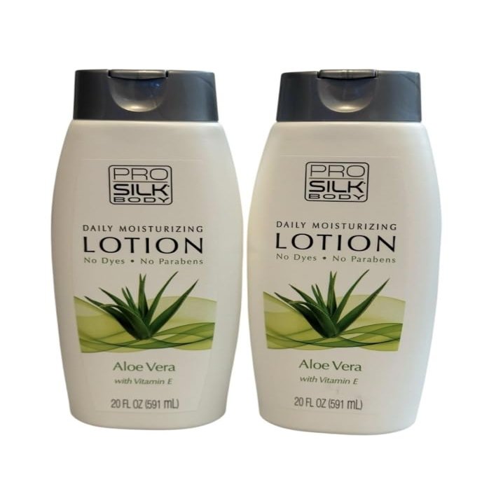 2 PACK Of Pro Silk Body Daily Moisturizing Lotion Aloe Vera 20 fl oz