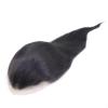 12inch Long Toupee Hair for Men Mens Human Hair Replacement System Mono Lace with PU Natural Hairline Male Hair Pieces Protesis Capilar Hombre Men's Hairpiece 8x10 Inch 1B Off Black view 2
