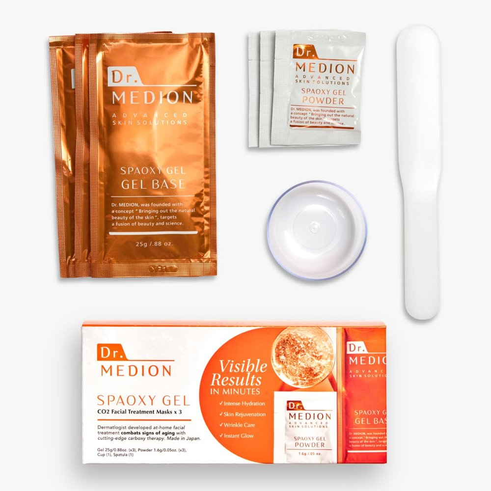 Dr. Medion Spaoxy Gel Advanced - Intensive Carbonated Skin Treatment Mask for Hydrated, Glowing Skin  Dermatologist Developed CO2 Therapy Mask, Made in Japan