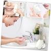 Beaupretty 3pcs Multi Function Handheld Facial Brush for Deep Pore Cleansing Exfoliating Massaging Lightweight Portable Face Scrubber for Home and Travel White Crystal with Transparent Cover view 3