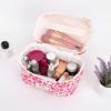 ALINUOYQ 3Pcs Aesthetic Padded Makeup Bag Floral Printed Quilting Storage Bag (Rose Red) view 3