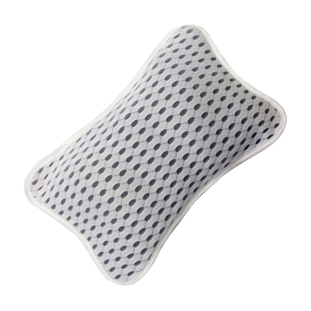 Baluue Mesh Bathtub Pillow with Neck and Back Support Non Slip Shower Cushion with Strong Suction Cups Elastic Polyester Spa Tub Pillow for Head and Shoulder Relaxation Fit for Smooth