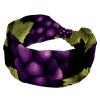 1 Pack Grapes and Green Leaves-1854 Elastic Soft Fabric Non-Slip Women's Fashion Headbands - Soft, Wide, and Stylish for All Occasions view 1