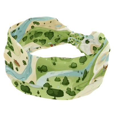 1 Pack Colorful Art Map Patterns-3 Elastic Soft Fabric Non-Slip Women's Fashion Headbands - Soft, Wide, and Stylish for All Occasions