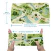 1 Pack Colorful Art Map Patterns-3 Elastic Soft Fabric Non-Slip Women's Fashion Headbands - Soft, Wide, and Stylish for All Occasions view 3