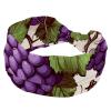 1 Pack Wide Headbands For Women Elastic Headband Grapes and Green Leaves-1822 Head Bands Women's Hair Band Turban Workout Soft Sweat Hairband Accessories view 1