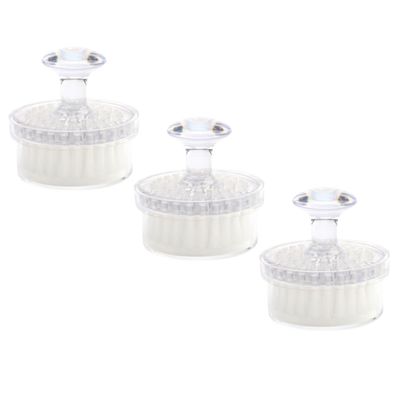 Baluue 3pcs Soft Bristle Facial Brush Manual Face Scrubber for Gentle Exfoliation and Deep Cleansing Skin Care Tool with Transparent Covers for Daily Use