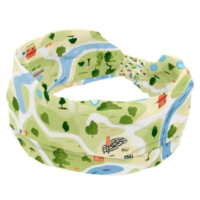 1 Pack Colorful Art Map Patterns-15 Elastic Soft Fabric Non-Slip Women's Fashion Headbands - Soft, Wide, and Stylish for All Occasions