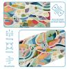 1 Pack Colorful Art Map Patterns-63 Elastic Soft Fabric Non-Slip Women's Fashion Headbands - Soft, Wide, and Stylish for All Occasions view 4