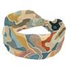 1 Pack Wide Headbands For Women Elastic Headband Colorful Art Map Patterns-4 Head Bands Women's Hair Band Turban Workout Soft Sweat Hairband Accessories view 1
