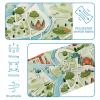 1 Pack Colorful Art Map Patterns-60 Elastic Soft Fabric Non-Slip Women's Fashion Headbands - Soft, Wide, and Stylish for All Occasions view 4