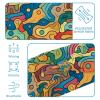 1 Pack Colorful Art Map Patterns-48 Elastic Soft Fabric Non-Slip Women's Fashion Headbands - Soft, Wide, and Stylish for All Occasions view 4