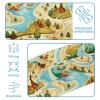 1 Pack Colorful Art Map Patterns-6 Elastic Soft Fabric Non-Slip Women's Fashion Headbands - Soft, Wide, and Stylish for All Occasions view 4