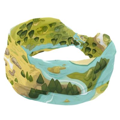 1 Pack Colorful Art Map Patterns-102 Elastic Soft Fabric Non-Slip Women's Fashion Headbands - Soft, Wide, and Stylish for All Occasions