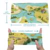1 Pack Colorful Art Map Patterns-102 Elastic Soft Fabric Non-Slip Women's Fashion Headbands - Soft, Wide, and Stylish for All Occasions view 3