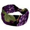 1 Pack Grape Art-1863 Elastic Soft Fabric Non-Slip Women's Fashion Headbands - Soft, Wide, and Stylish for All Occasions view 1