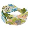 1 Pack Colorful Art Map Patterns-75 Elastic Soft Fabric Non-Slip Women's Fashion Headbands - Soft, Wide, and Stylish for All Occasions view 1