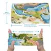 1 Pack Colorful Art Map Patterns-75 Elastic Soft Fabric Non-Slip Women's Fashion Headbands - Soft, Wide, and Stylish for All Occasions view 3
