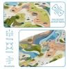1 Pack Colorful Art Map Patterns-75 Elastic Soft Fabric Non-Slip Women's Fashion Headbands - Soft, Wide, and Stylish for All Occasions view 4