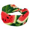 1 Pack Headbands for Women Non Slip Elastic Sports Hair Bands for Women, Soft Cloth Headband for Workout Yoga Fashion Hair Accessories,Cartoon Watermelon-2021 view 1
