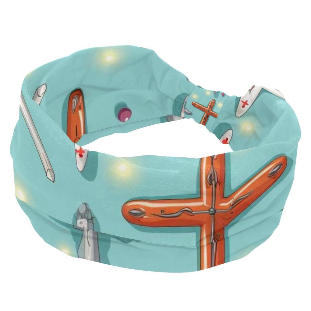 1 Pack Easter Cross Art-792 Elastic Soft Fabric Non-Slip Women's Fashion Headbands - Soft, Wide, and Stylish for All Occasions
