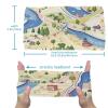 1 Pack Colorful Art Map Patterns-18 Elastic Soft Fabric Non-Slip Women's Fashion Headbands - Soft, Wide, and Stylish for All Occasions view 3