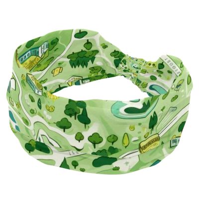 1 Pack Colorful Art Map Patterns-87 Elastic Soft Fabric Non-Slip Women's Fashion Headbands - Soft, Wide, and Stylish for All Occasions