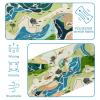 1 Pack Colorful Art Map Patterns-36 Elastic Soft Fabric Non-Slip Women's Fashion Headbands - Soft, Wide, and Stylish for All Occasions view 4