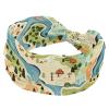 1 Pack Colorful Art Map Patterns-72 Elastic Soft Fabric Non-Slip Women's Fashion Headbands - Soft, Wide, and Stylish for All Occasions view 1