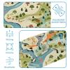 1 Pack Colorful Art Map Patterns-72 Elastic Soft Fabric Non-Slip Women's Fashion Headbands - Soft, Wide, and Stylish for All Occasions view 4