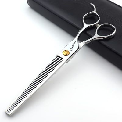 440c high Hardness Stainless Steel Black 7 inch Scissors Set Salon Professional Hairdresser Hair Cutting and thinning Hairdresser Special Scissors