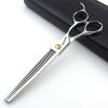 440c high Hardness Stainless Steel Black 7 inch Scissors Set Salon Professional Hairdresser Hair Cutting and thinning Hairdresser Special Scissors view 1