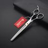 440c high Hardness Stainless Steel Black 7 inch Scissors Set Salon Professional Hairdresser Hair Cutting and thinning Hairdresser Special Scissors view 3