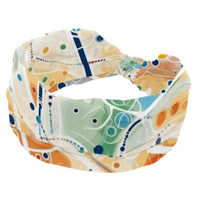 1 Pack Headbands for Women Non Slip Elastic Sports Hair Bands for Women, Soft Cloth Headband for Workout Yoga Fashion Hair Accessories,Colorful Art Map Patterns-41