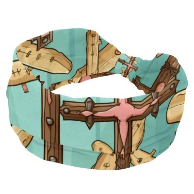1 Pack Easter Cross Art-720 Elastic Soft Fabric Non-Slip Women's Fashion Headbands - Soft, Wide, and Stylish for All Occasions