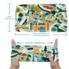 1 Pack Colorful Art Map Patterns-54 Elastic Soft Fabric Non-Slip Women's Fashion Headbands - Soft, Wide, and Stylish for All Occasions view 3