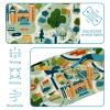 1 Pack Colorful Art Map Patterns-54 Elastic Soft Fabric Non-Slip Women's Fashion Headbands - Soft, Wide, and Stylish for All Occasions view 4