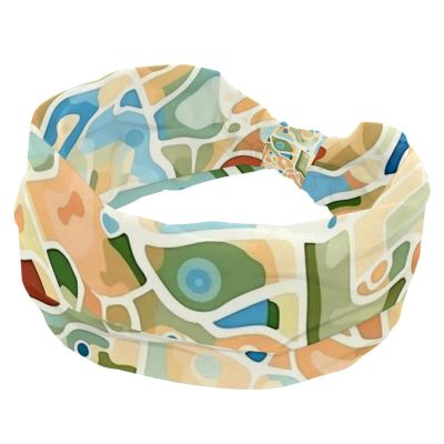 1 Pack Wide Headbands For Women Elastic Headband Colorful Art Map Patterns-76 Head Bands Women's Hair Band Turban Workout Soft Sweat Hairband Accessories