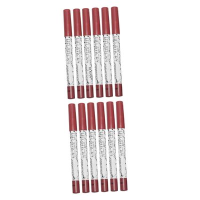 Beaupretty 12pcs Matte Lip Liner Pencil Wooden Lipliner with Colors for Precise Natural Lip Contouring Makeup Accessory Women