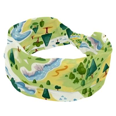 1 Pack Wide Headbands For Women Elastic Headband Colorful Art Map Patterns-61 Head Bands Women's Hair Band Turban Workout Soft Sweat Hairband Accessories