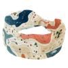 1 Pack Colorful Art Map Patterns-42 Elastic Soft Fabric Non-Slip Women's Fashion Headbands - Soft, Wide, and Stylish for All Occasions view 1